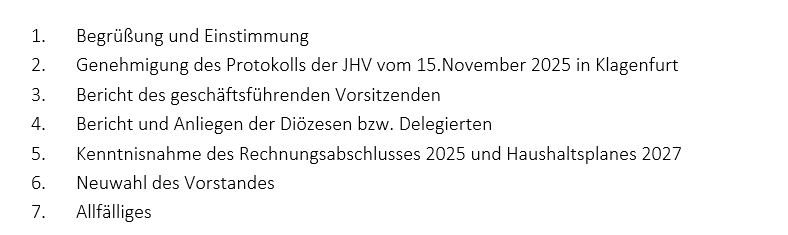 Programm JHV